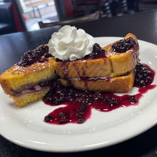 Blueberry Cream Cheese Stuffed French Toast