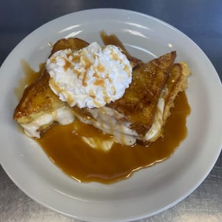 Caramel Cream Cheese Stuffed French Toast