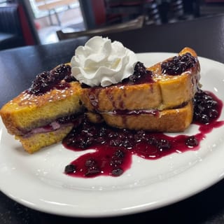 Blueberry Cream Cheese Stuffed French Toast